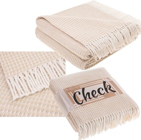 Deka CHECK béžová 150x200 cm