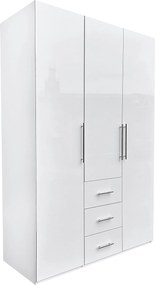 XXXLutz ŠATNÍKOVÁ SKRIŇA, biela, biela s vysokým leskom, 147/219/59 cm P & B - Skrine - 000885000403