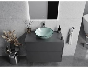 Mexen Mira, sklenené umývadlo na dosku  42 x 42 x 14,5 cm, strieborná, 24124211