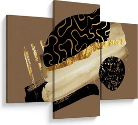 Obraz - Abstrakcia golden brown N⁰3 (90x60 cm)