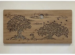 Li-Go 5307/DUB2 - LED stmievateľná nástenná dekorácia LED/24W/230V 120x60 cm dub