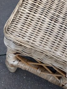 Prírodný ratanový stôl French table - 75*75*36 cm