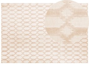 Viskózový koberec 160 x 230 cm béžový CIZRE Beliani