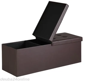 InternetovaZahrada Úložný box so sklopným vekom hnedá - 115x38x38cm