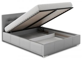 BRIGITTE 160X200 ČALÚNENÁ MANŽELSKÁ POSTEĽ HORČICOVO ŽLTÁ ZAMATOVÁ LÁTKA S ÚLOŽNÝM PRIESTOROM