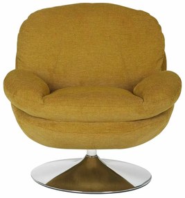 Otočné křeslo BRIGITTE žluté
