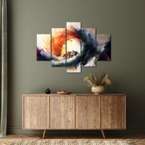 Obraz - Vo víre povodne, akvarel (150x105 cm)