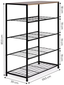 Skrinka na topánky, stojan, polica, drevená LOFT