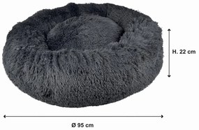 Tmavosivý pelech pre psa ø 95 cm – Love Story