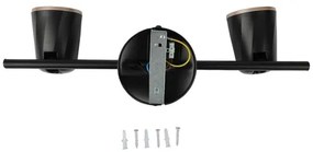 LED Bodové svietidlo 2xLED/5W/230V 4000K čierna