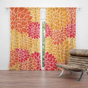 Sablio Záves Farebné kvetiny: 2 ks 140x250cm