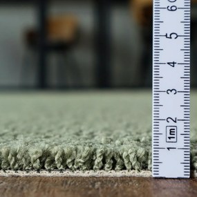 AladinWorld Expres, Metrážny koberec Velur Ultra olivový, na mieru, šíře 4m, zelená, filc, kancelária
