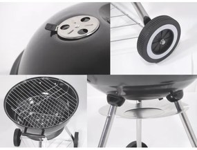 Prenosný gril na drevené uhlie čierna