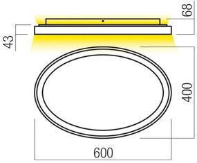 Redo 01-3808 - LED stmievateľné stropné svietidlo NOBU LED/60W/230V čierne