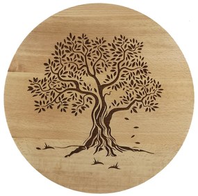 AMADEA Drevená servírovacia doštička - podnos strom, masívne drevo, 35 cm