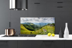Nástenný panel  Hora lúka krajina 100x50 cm