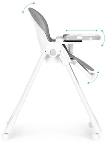 EcoToys Vysoká jedálenská stolička na kŕmenie, výškovo nastaviteľná