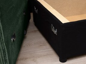 Tmavozelená rohová pohovka SMART COSARO, obojstranná + 2 vankúšiky ZADARMO