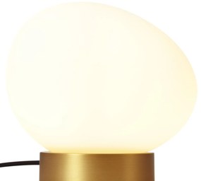 Dizajnová stolná lampa mosadzná s opálovým sklom - Sally