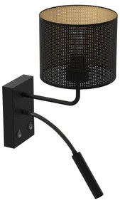 Nástenná lampa LOFT SHADE 1xE27/60W+1xG9/8W/230V čierna/zlatá