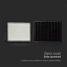 LED Vonkajší solárny reflektor LED/20W/3,2V 4000K čierna + DO