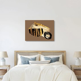 Sklenený obraz - Abstrakcia golden brown N⁰2 (70x50 cm)