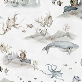 Tapeta podvodný svet biela 280x100 cm