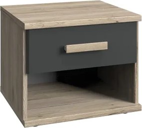 Nočný stolík Cariba, dub san remo/grafit%