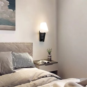 LED nástenné svietidlo s USB portom LED/2W/230V 3000K čierna/biela