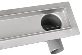 Aqualine Aqualine, PAVINO podlahový žľab z nerezové oceli s roštom na dlaždice, L-760, DN50, 2710-80