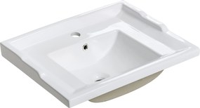 Comad Nábytkové keramické umývadlo UM - CFP F60 RETRO DP, 61x46 cm, biela lesklá