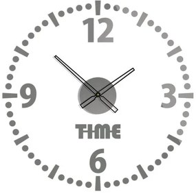 Nástenné samolepiace hodiny Roundy 78 cm sivé