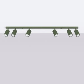 Sollux SL.1623 - Bodové svietidlo KARBON 6xGU10/10W/230V zelená