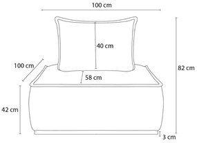 Béžové ženilkové kreslo Elisa – Bobochic Paris