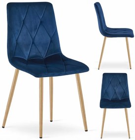 Jedálenská stolička LIBRA zamatová granátová / drevené nohy