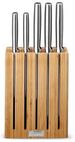 Súprava nožov so stojanom 5 ks z nehrdzavejúcej ocele Elevate Bamboo – Joseph Joseph