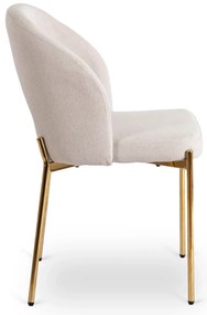 PROXIMA.store - Čalúnená glamour stolička BROS FARBA: béžová, FARBA NÔH: čierna