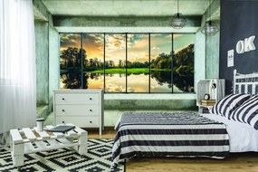 Fototapeta - Výhľad na jazero (152,5x104 cm)