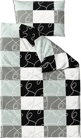 Bavlnené obliečky SQUARES BLEND sivé Rozmer obliečky: 70 x 90 cm | 140 x 200 cm