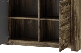 Komoda Belveder 45 158 cm s LED osvetlením dub Stirling