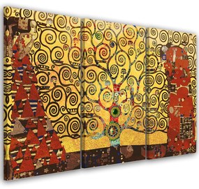 Obraz na plátně třídílný, Strom života - 60x40 cm