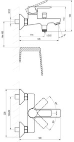 Ravak X070491 - vaňová batéria SOLAR čierna