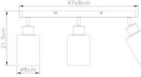 Globo 15465-3 - Bodové svietidlo HADERA 3xE27/15W/230V