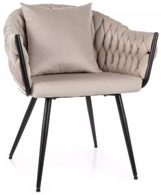 Stolička Nuvo Velvet svetlobéžová