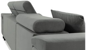 Rohová rozkladacia sedačka v tvare U Torezio Mini, Dostupné poťahy: ekokoža Soft 11 (čierna) + Lux 06, Strana: pravá