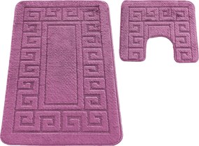 DY Kúpeľňová sada koberčekov s výrezom Montana Ethnic - tmavoružová