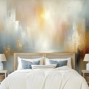 Samolepiaca tapeta abstraktné zlaté a sivé tóny