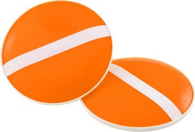 LEAN TOYS Arkádová hra Rakety a loptička s prísavkami - oranžová