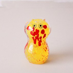 Studio Arhoj Sklenená figúrka Crystal Blob Yellow Long Lashes