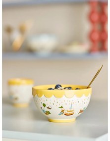 Žltá/krémová detská miska z kameniny ø 13,5 cm Celebrate – Bloomingville Mini